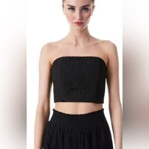 Alice + Olivia | Black Ceresi Eyelet Bandeau